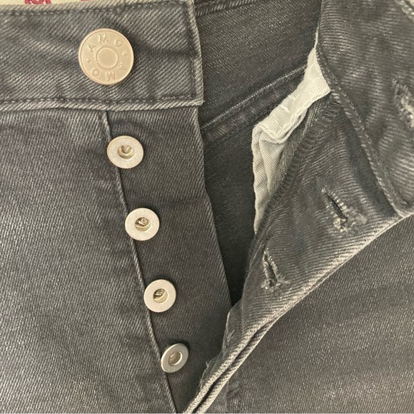 AMO Chloe Crop with Piping Black Natural Wash Jeans, Size 25 - Picture 9 of 10